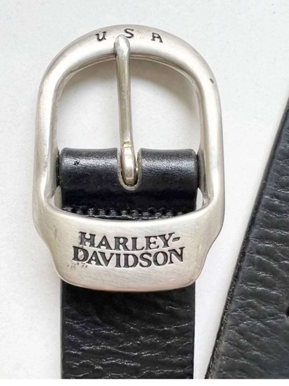 Harley Davidson Black Leather Belt size 36 motorcycle bike biker rider